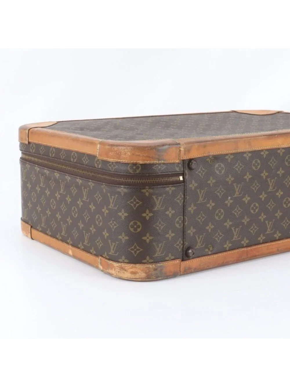 Louis Vuitton Monogram Stratos 70 Leather Trunk Hard Case Boston Bag
